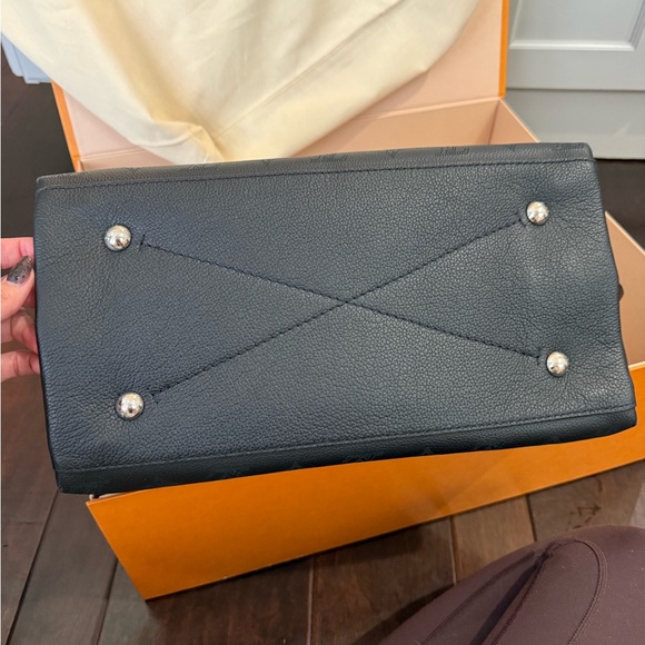 Louis Vuitton Black Monogram Embossed Braided-Handle Hobo - Picture 7 of 14